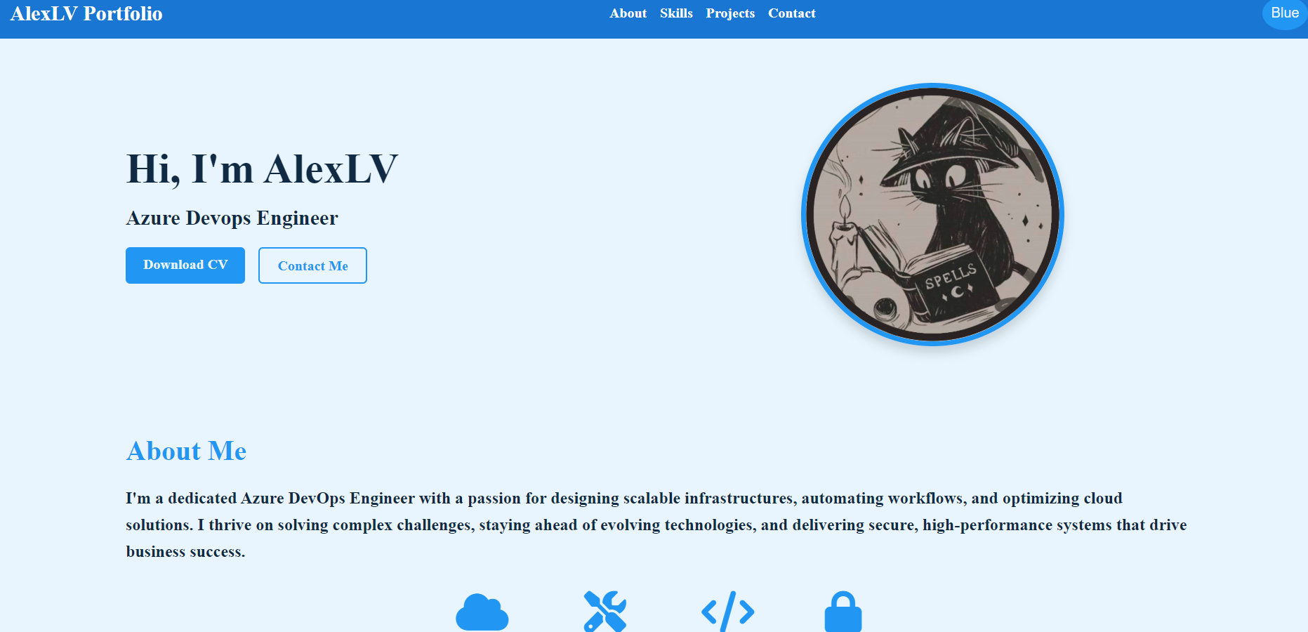Portfolio Homepage Screenshot